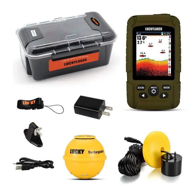 Alt view image 3 of 7 - Wireless Handheld Fish Finders Boat Wired Transducer Fishing Finder Sensor Sonar Waterproof Portable Depth Finders for Ice Fishing Sea Fishing Kayak