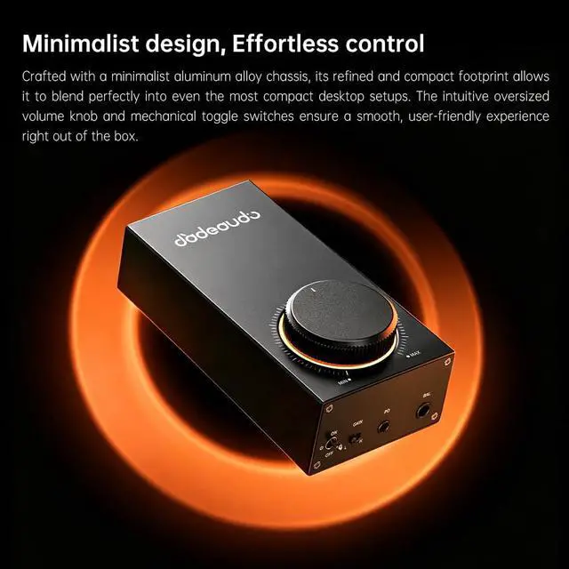 Alt view image 7 of 7 - JadeAudio GIGAS 1 Desktop Headphone Amplifier, 4600mW High-Power Balanced Output, Class AB Discrete Circuit, 4.4mm & 3.5mm Amp for Planar & High-Impedance Headphones (Black)