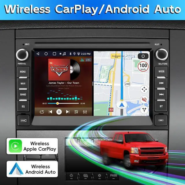 Alt view image 3 of 7 - Car Radio for Chevy Silverado 2007-2013 with Carplay Backup Camera | Radio for Chevy Silverado 1500 Tahoe GMC Sierra Yukon with Carplay Android Auto Backup Camera,2GB 64GB