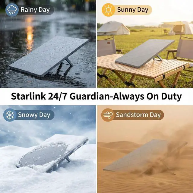 Alt view image 6 of 7 - Silicone Starlink Gen 3 Cover, Protective Case for Starlink Gen 3 Standard/Residential Dish, Waterproof UV & Hail Resistant, Signal-Friendly Heat Dissipation, Easy Tool-Free Install (Grey)