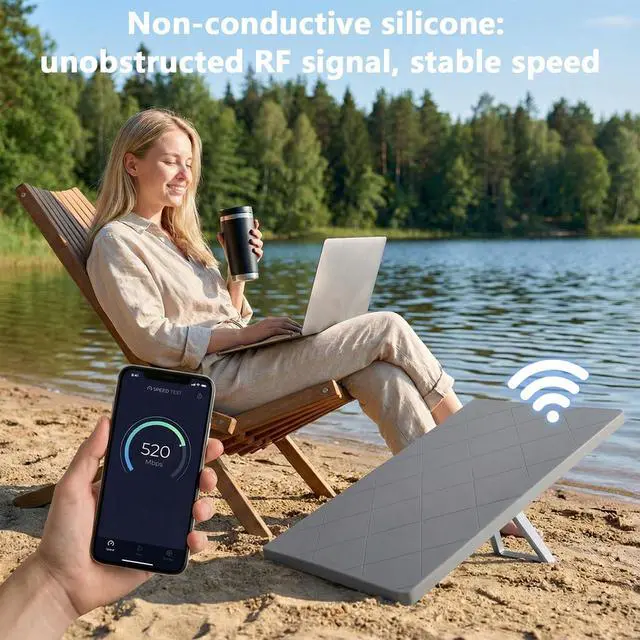 Alt view image 5 of 7 - Silicone Starlink Gen 3 Cover, Protective Case for Starlink Gen 3 Standard/Residential Dish, Waterproof UV & Hail Resistant, Signal-Friendly Heat Dissipation, Easy Tool-Free Install (Grey)