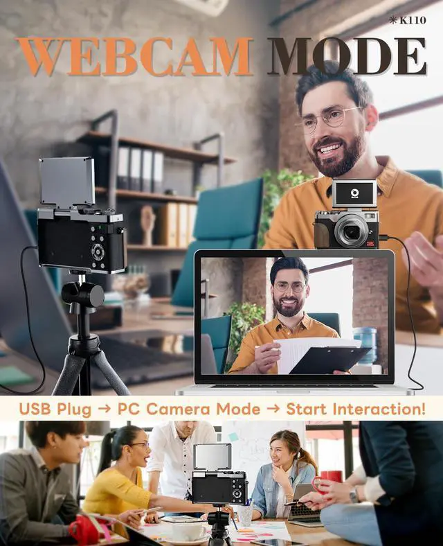 Alt view image 7 of 7 - True 5K 64MP Digital Camera for Photography, Autofocus 18X Zoom, 3'' 180° Flip Screen, Comes with 64GB TF Card & 2 Batteries, Compact Travel Vlogging Camera for YouTube Beginners (Silve)