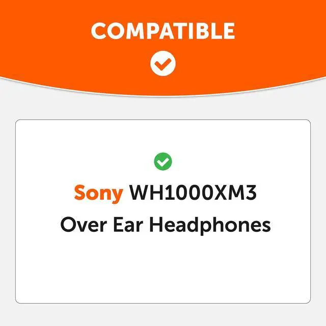 Alt view image 5 of 5 - Wicked Cushions Extra Thick Replacement Earpads Compatible with Sony WH-1000XM3 Headphones - Black