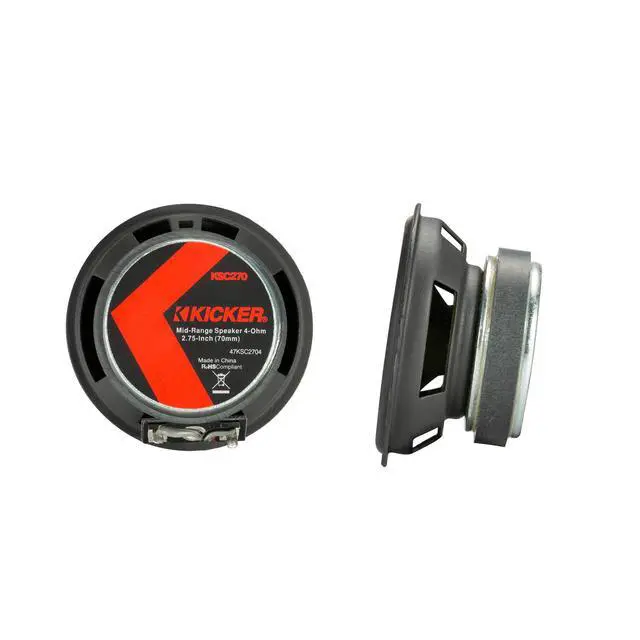 Alt view image 7 of 7 - 47KSC2704 2.75" Mid-Range Speakers, 4ohm with Brackets for Select GM/Chrysler/Subaru/Jeep and Toyota Included