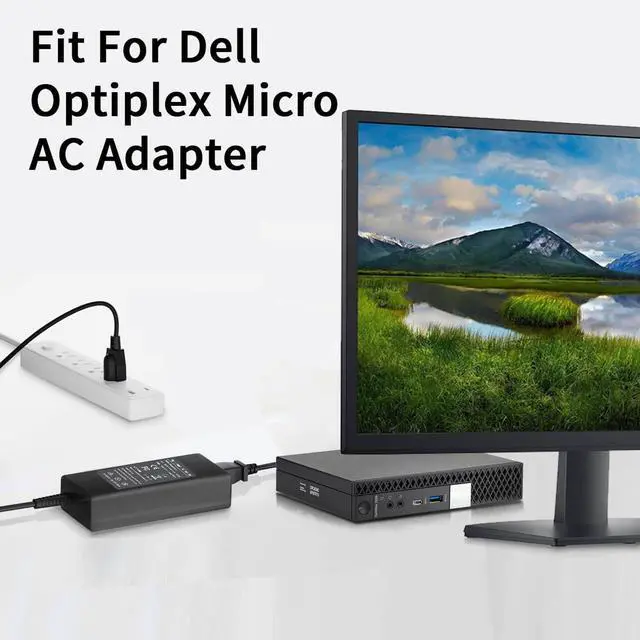 Alt view image 4 of 7 - 90W 65W AC Charger Adapter Charger for Dell OptiPlex 9020 3020 3050 3060 | Compatible with Dell OptiPlex 3070 3040 9010 7050 7060 7070 7040 Micro Desktop G6J41 0G6J41 MGJN9 Power Supply Adapter Cord