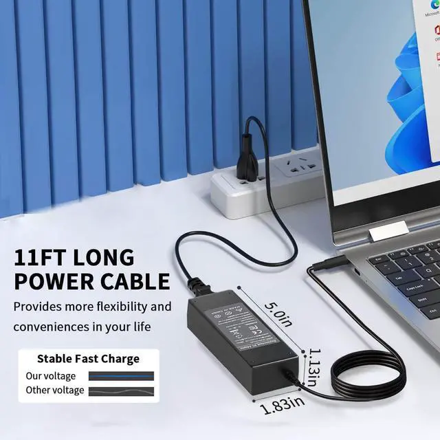 Alt view image 5 of 7 - 90W 65W AC Charger Adapter Charger for Dell OptiPlex 9020 3020 3050 3060 | Compatible with Dell OptiPlex 3070 3040 9010 7050 7060 7070 7040 Micro Desktop G6J41 0G6J41 MGJN9 Power Supply Adapter Cord