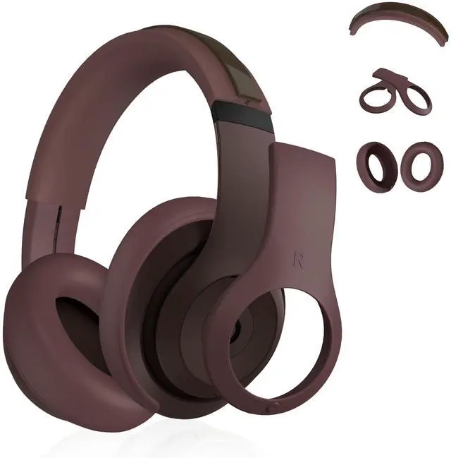 Main image of 3 in 1 Silicone Case for Beats Studio Pro, Anti-Scratch Ear Pad Case Cover Shell Headband Accessories Soft Silicone Skin Protector for Beats Studio Pro (Brown)
