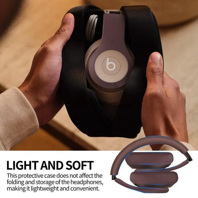 Alt view image 5 of 7 - 3 in 1 Silicone Case for Beats Studio Pro, Anti-Scratch Ear Pad Case Cover Shell Headband Accessories Soft Silicone Skin Protector for Beats Studio Pro (Brown)