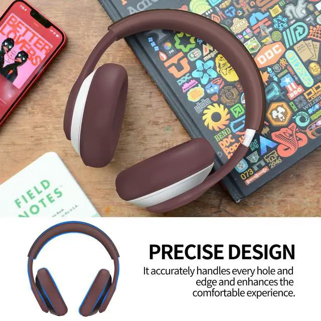 Alt view image 6 of 7 - 3 in 1 Silicone Case for Beats Studio Pro, Anti-Scratch Ear Pad Case Cover Shell Headband Accessories Soft Silicone Skin Protector for Beats Studio Pro (Brown)