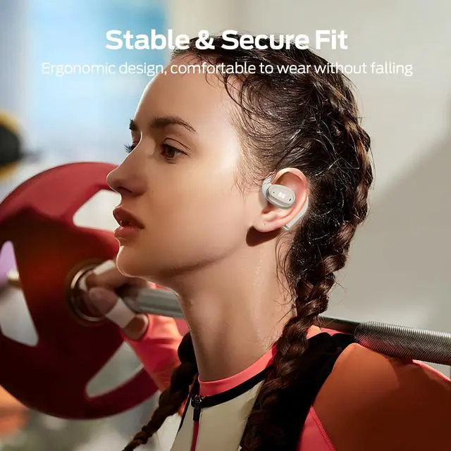 Alt view image 6 of 7 - Open Ear AC311 Wireless Earbuds, Bluetooth 5.4 Open Ear Headphones, Up to 30 Hours Playtime Bluetooth Ear Earphones with Stereo Sound, Touch Control and IPX5 Waterproof Open Earbuds