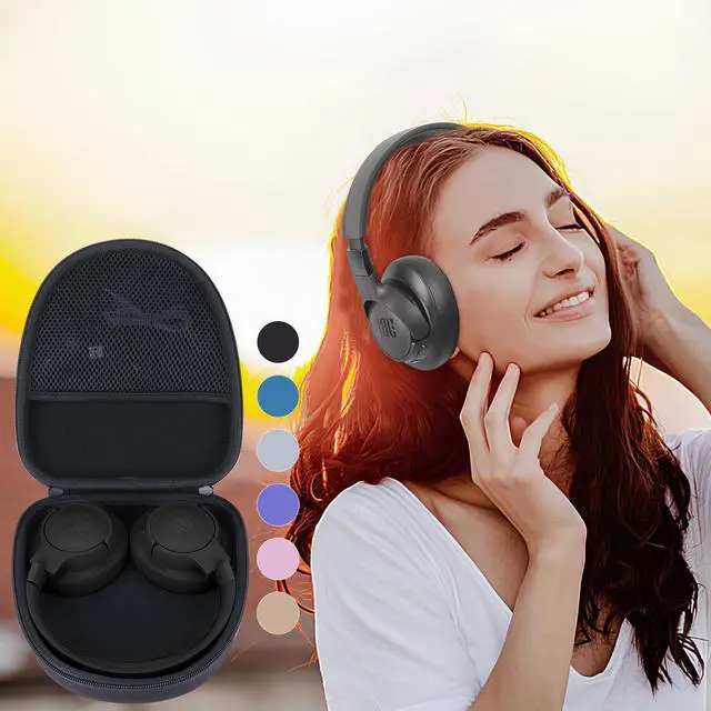Alt view image 7 of 7 - Case for JBL Tune 710BT 720BT 510BT 660NC 700BT 570BT Headphones | Hard Shell Shockproof, Portable Headphone Storage, Mesh Bag Organizer, Lightweight Travel