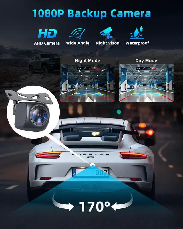Alt view image 6 of 7 - Car Radio Stereo for Ford F150 Radio 2004-2008: 7" HD Touch Screen Stereo Built-in Wireless Carplay Andriod Auto 5GWiFi GPS Bluetooth FM RDS SWC Mirror Link Free Camera