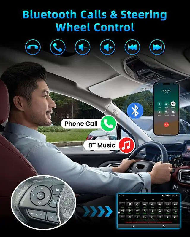 Alt view image 7 of 7 - Car Radio Stereo for Ford F150 Radio 2004-2008: 7" HD Touch Screen Stereo Built-in Wireless Carplay Andriod Auto 5GWiFi GPS Bluetooth FM RDS SWC Mirror Link Free Camera