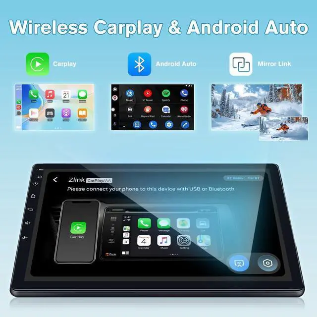 Alt view image 3 of 7 - Car Radio for Dodge Ram 1500 2500 2013-2019 CarPlay/Android Auto | 5G WiFi GPS DSP RDS,9" HD IPS Display Support Cargo Rearview BT 5.0 AM/FM Auto AC 2GB+32GB