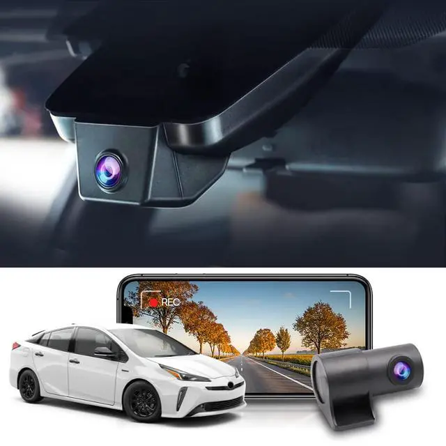 Main image of Front 4K+Rear 1080P Dash Cam Adapts for Toyota Prius 2018-2022 (Part No#86466-47021) 4th Gen/XW50, OEM Factory Look, Dual HD Video, WiFi & APP, Loop Recording G-Sensor, Easy to Use, 128GB Card
