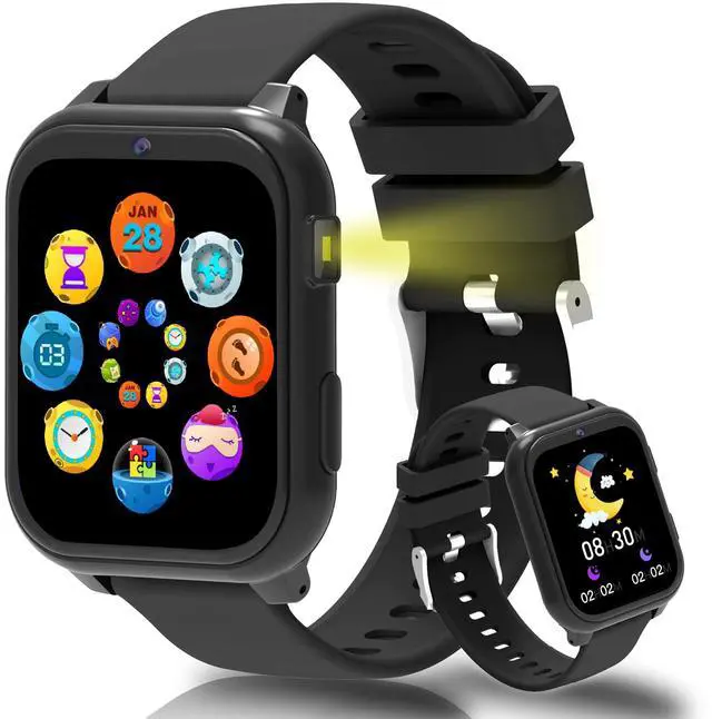 Main image of Smart Watch for Kids,1.83" DIY Dial Fitness Tracker No Phone/APP Needed,18 Games&Camera IP68 Calorie Step Counter,Sleep Monitor,Alarm,Flashlight Great Christmas Birthday Gift for Boys Girls (Black)