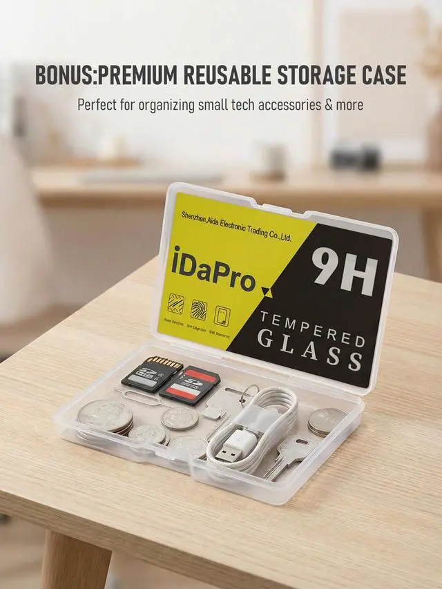 Alt view image 5 of 7 - Case with Screen Protector for Garmin Vivoactive 6, 9H Glass | 3 Black Cases + 4 Dust Plugs + ABS Box. Built-in Glass. 9H Hardness, Anti-Scratch, Anti-Bubble, HD Clarity, Anti-Fingerprint