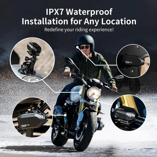 Alt view image 3 of 7 - Drift Ghost XL 9 Hour Battery Action Camera, 1080P IPX7 Waterproof Helmet Camera, WiFi Remote Control Sport Cameras Wearable for Vlog Motorcycle Bicycle Cam