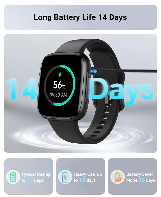 Alt view image 6 of 7 - Smart Watch for Men/Women, 1.85" AMOLED Screen Fitness Tracker | for iPhone/Android/Samsung, Answer/Make Call, Heart Rate/Sleep/SpO2, 3ATM Waterproof, 120+ Sport Modes, AI Voice, Black
