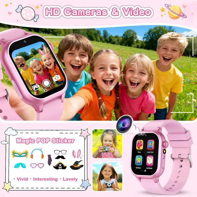 Alt view image 4 of 7 - Smart Watch for Girls - Kids Watch with 39 Games, Built-in Camera, Video Recorder, Alarm, Calculator, Pedometer & Various Wallpapers Toys for Ages 4-12 Years Old Birthday