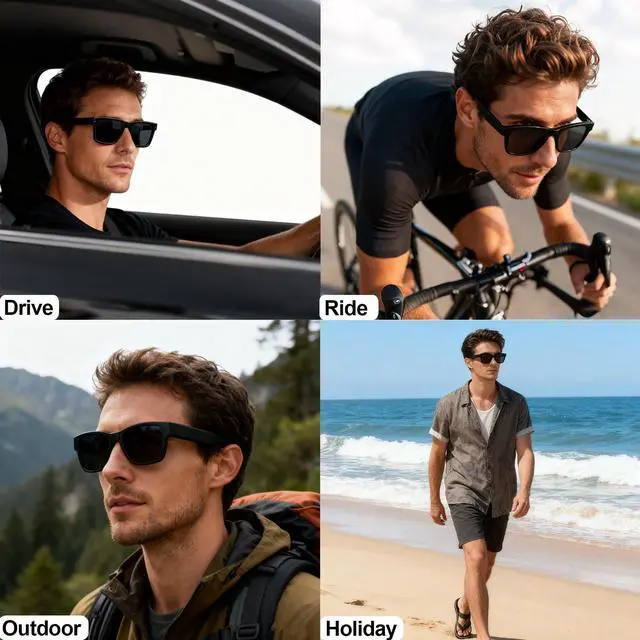 Alt view image 2 of 7 - AI Smart Glasses with Color-Change Lenses Bluetooth Glasses for Men Women with Translation 160+Languages Voice Assistant Translator Glass for Meeting,Travel