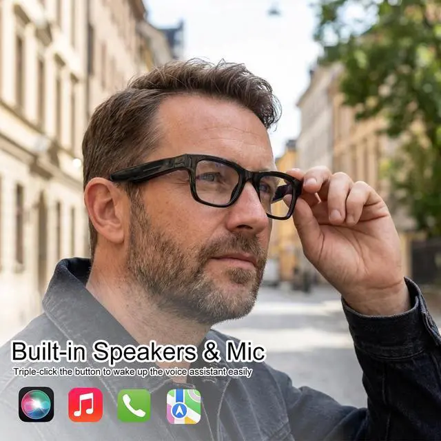 Alt view image 5 of 7 - AI Smart Glasses with Color-Change Lenses Bluetooth Glasses for Men Women with Translation 160+Languages Voice Assistant Translator Glass for Meeting,Travel