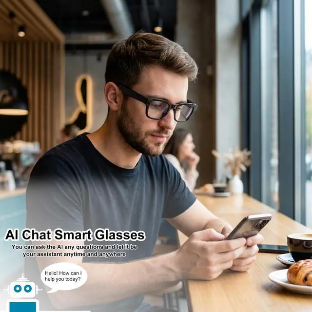Alt view image 7 of 7 - AI Smart Glasses with Color-Change Lenses Bluetooth Glasses for Men Women with Translation 160+Languages Voice Assistant Translator Glass for Meeting,Travel