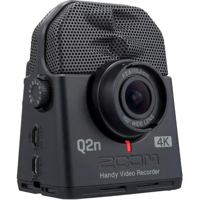 Alt view image 2 of 7 - Q2n-4K Handy Video Recorder with 32GB Ultra Memory Card, Tabletop Tripod & Charger (4 AA NiMH Battery) Bundle