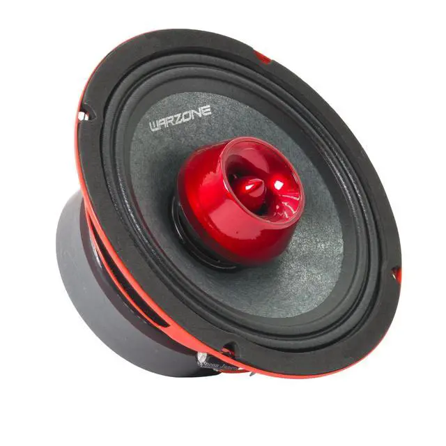 Alt view image 2 of 7 - WZ65PS 6.5-Inch Mid-Range + Driver Speaker, 1000W Max, 4 Ohms, 20oz Magnet, Aluminum Dome Tweeter, and Steel Basket for Car Audio (2 Speakers)