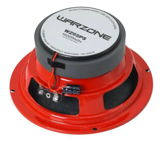 Alt view image 6 of 7 - WZ65PS 6.5-Inch Mid-Range + Driver Speaker, 1000W Max, 4 Ohms, 20oz Magnet, Aluminum Dome Tweeter, and Steel Basket for Car Audio (2 Speakers)