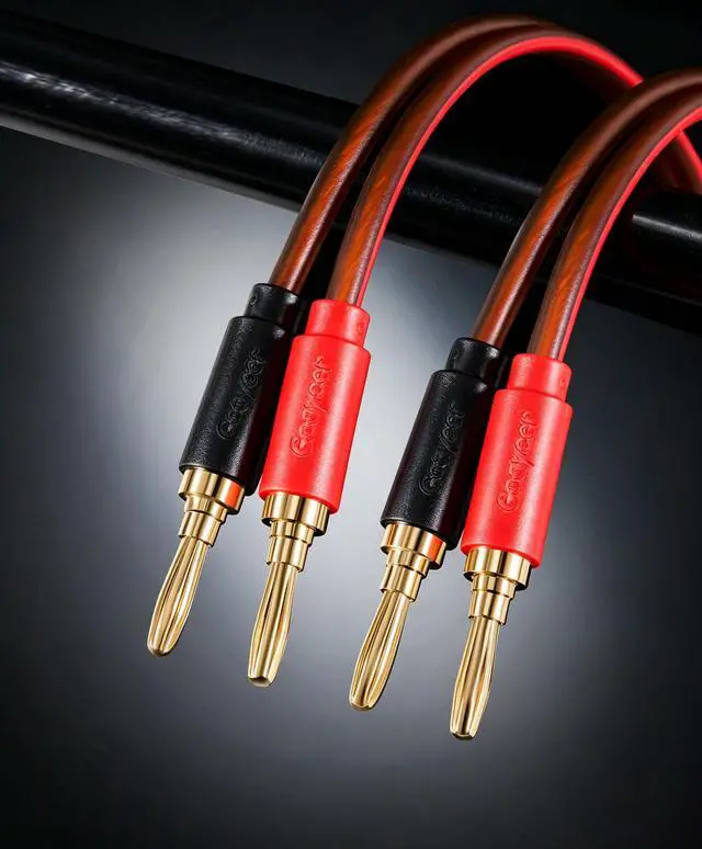 Alt view image 6 of 6 - Speaker Wire with Banana Plugs,14 Gauge Speaker Cables, Oxygen-Free Copper(OFC)2 Pack/6.6Feet