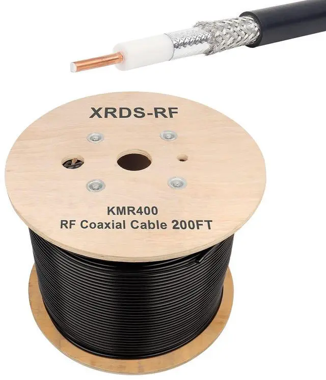 Main image of KMR400 RF Coaxial Cable 50 Ohm Low Loss Coax Cable with NO Connectors 200FT