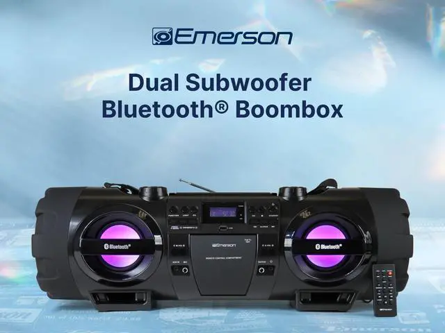 Alt view image 2 of 7 - EPB-3001 Portable Bluetooth CD Player Boombox Stereo System with AM/FM Radio, MP3, USB, AUX, & Headphone Jack | Compact for Home or On-the-Go Entertainment