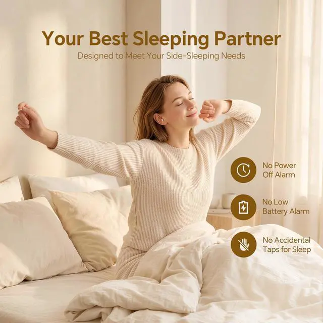 Alt view image 2 of 7 - Mini Invisible Sleep Ear Buds Earbuds Sleeping Headphones for Side Sleepers, Comfortable Smallest Sleeping Earbuds Small Ear Bud No Low Battery Reminder, Ultra-Low Volume, Anti-Touch Protection