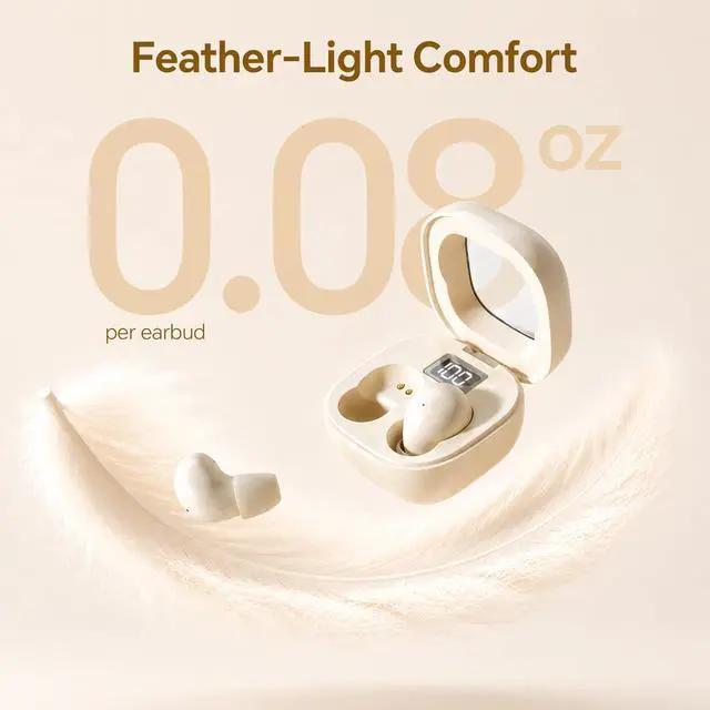 Alt view image 7 of 7 - Mini Invisible Sleep Ear Buds Earbuds Sleeping Headphones for Side Sleepers, Comfortable Smallest Sleeping Earbuds Small Ear Bud No Low Battery Reminder, Ultra-Low Volume, Anti-Touch Protection