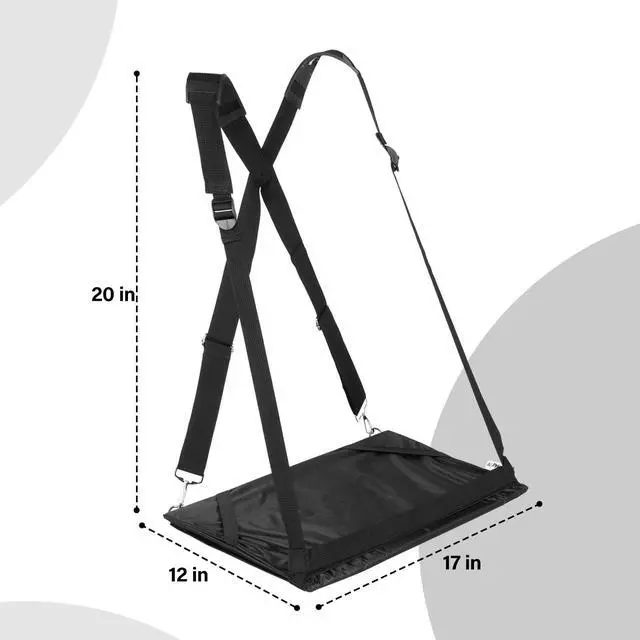 Alt view image 2 of 7 - Laptop Harness - Wearable Laptop Stand for Up to 17" Laptops, Tablets & E-Readers - Adjustable Straps, Includes Memory Foam Mouse Pad