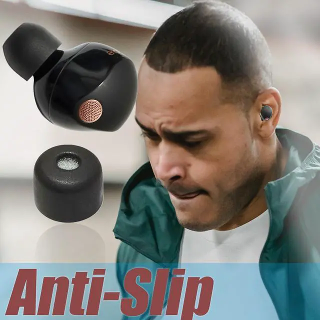 Alt view image 6 of 6 - Memory Foam Replacement Earbuds Tips for Sony WF-1000XM5 with Filter Screen | 3 Pairs Medium, Anti-Slip Foam Ear Tips for WF-1000XM5/XM4, Sports Earbuds Accessories