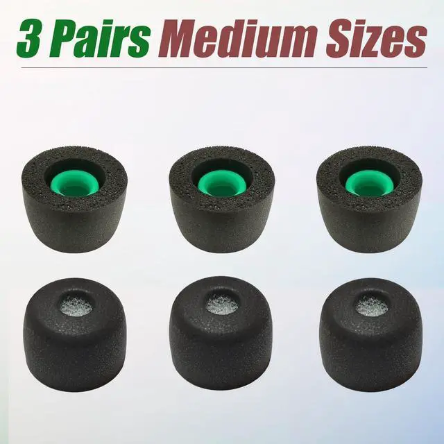 Alt view image 5 of 6 - Memory Foam Replacement Earbuds Tips for Sony WF-1000XM5 with Filter Screen | 3 Pairs Medium, Anti-Slip Foam Ear Tips for WF-1000XM5/XM4, Sports Earbuds Accessories