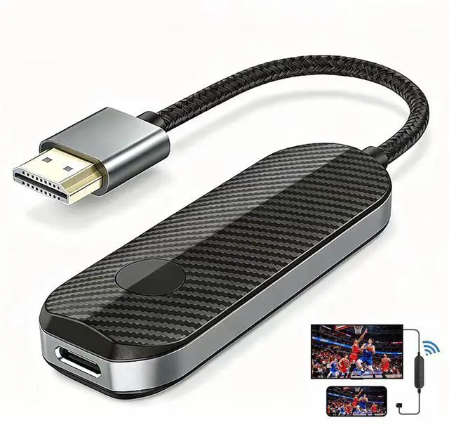 Main image of iShare iOS Wireless HDMI Adapter for iPhone iPad, 5GHz 1080P Screen Mirroring to TV Monitor Projector, Plug & Play No App, Stream YouTube TikTok to TV, Laptop Duplicate/Extend Mode