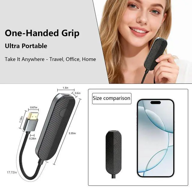 Alt view image 6 of 7 - iShare iOS Wireless HDMI Adapter for iPhone iPad, 5GHz 1080P Screen Mirroring to TV Monitor Projector, Plug & Play No App, Stream YouTube TikTok to TV, Laptop Duplicate/Extend Mode
