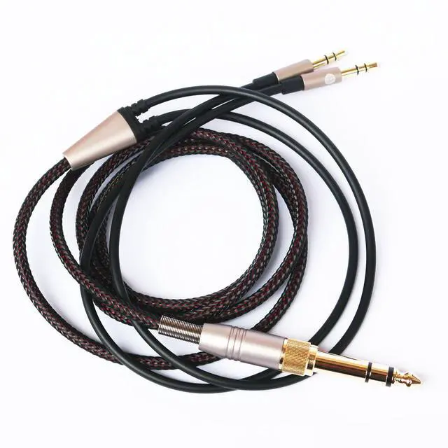 Alt view image 5 of 7 - Replacement Audio Upgrade Cable Compatible with Hifiman Sundara, Ananda, Arya, HE400SE, Edition XS, HE4XX Headphones 3.5mm/6.35mm to Dual 3.5mm end 1.2m/4ft