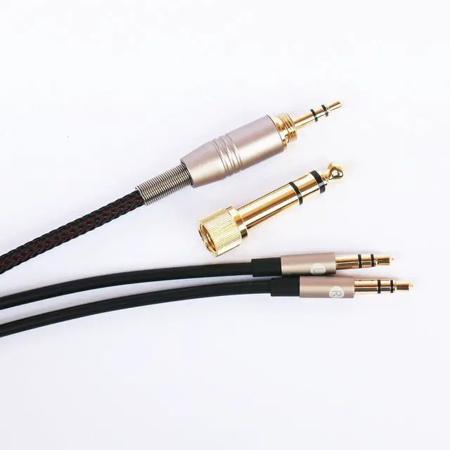 Alt view image 4 of 7 - Replacement Audio Upgrade Cable Compatible with Hifiman Sundara, Ananda, Arya, HE400SE, Edition XS, HE4XX Headphones 3.5mm/6.35mm to Dual 3.5mm end 1.2m/4ft