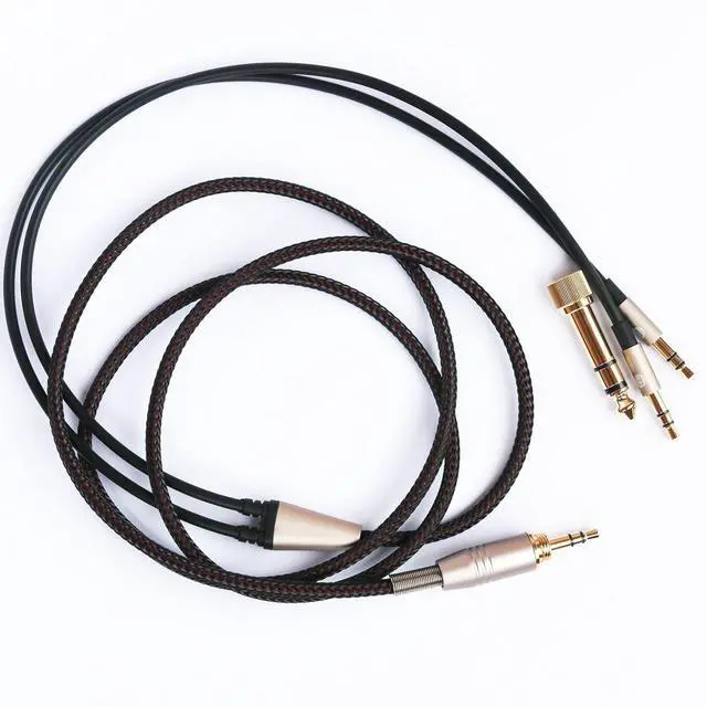 Alt view image 6 of 7 - Replacement Audio Upgrade Cable Compatible with Hifiman Sundara, Ananda, Arya, HE400SE, Edition XS, HE4XX Headphones 3.5mm/6.35mm to Dual 3.5mm end 1.2m/4ft