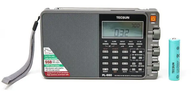 Alt view image 7 of 7 - PL880 Portable Digital PLL Dual Conversion AM/FM, Longwave & Shortwave Radio with SSB (Single Side Band) Reception, Color Silver