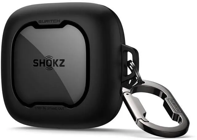 Main image of for SHOKZ OpenFit Air Case Cover, Magnetic Locking Cases for SHOKZ OpenFit Air Open-Ear Headphones, Protective Bumper Cover with Carabiner & Keyring for OpenFit Air Earbuds (2024), Black