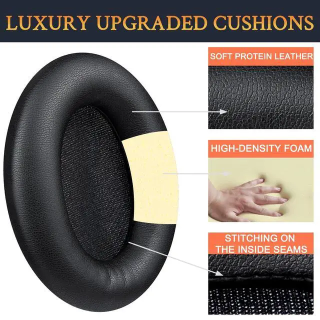 Alt view image 3 of 7 - Replacement Kit for Sony WH-1000XM3 Headphones, Replacement Ear Pads Cushions + Headband Repair Part - Black