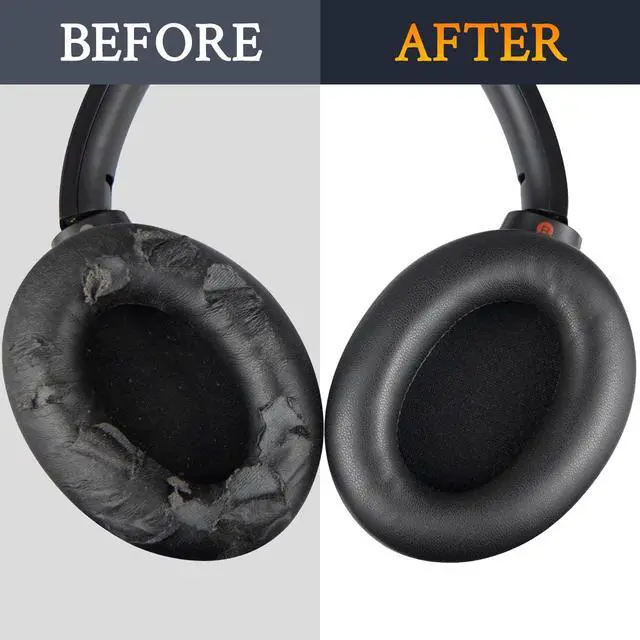 Alt view image 7 of 7 - Replacement Kit for Sony WH-1000XM3 Headphones, Replacement Ear Pads Cushions + Headband Repair Part - Black