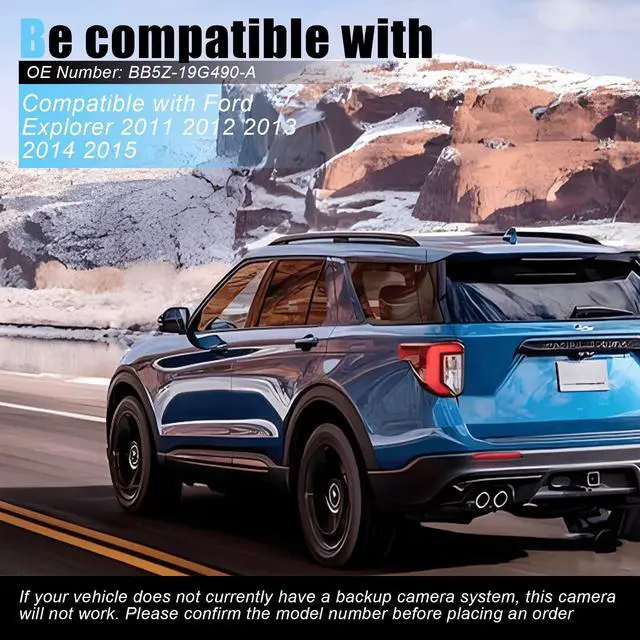 Alt view image 5 of 7 - The Rear View Mirror Assist Camera is Only Compatible with 2011-2015 Ford Explorer Rear View Mirror Backup Camera OE Number BB5Z-19G490-A