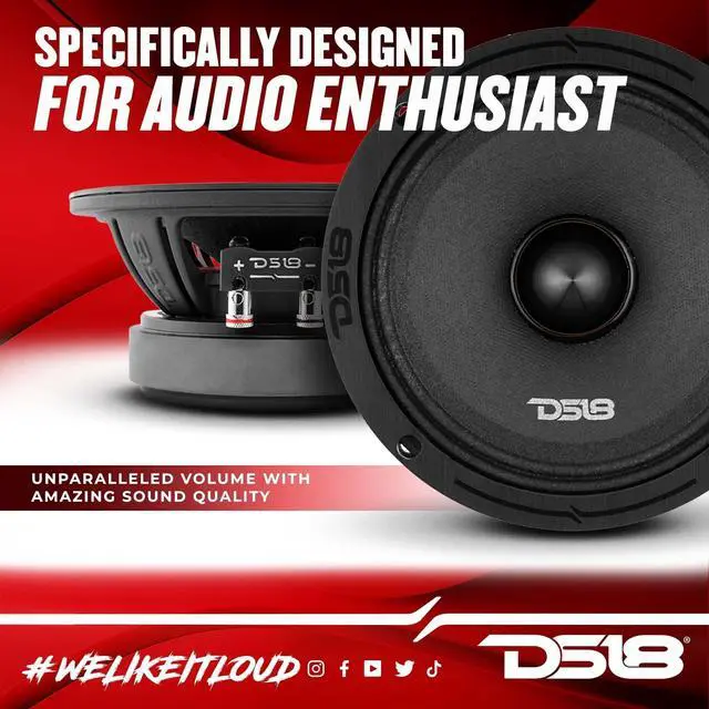 Alt view image 3 of 7 - PRO-ZXI6.4BM 6.5" Pro Audio Midrange Loudspeaker - 600W Max, 300W RMS, 4 Ohms - Premium Quality Audio Door Speakers for Car or Truck Stereo Sound System (1 Speaker)