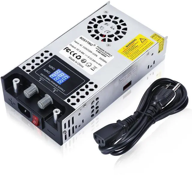 Main image of AC to DC Converter 48V DC Power Supply Adjustable 0-48V 0-12.5A SMPS Max 600W Switching Power Supply for Led Strip, Motor Pump, CCTV, 3D Printer, Lab Computer